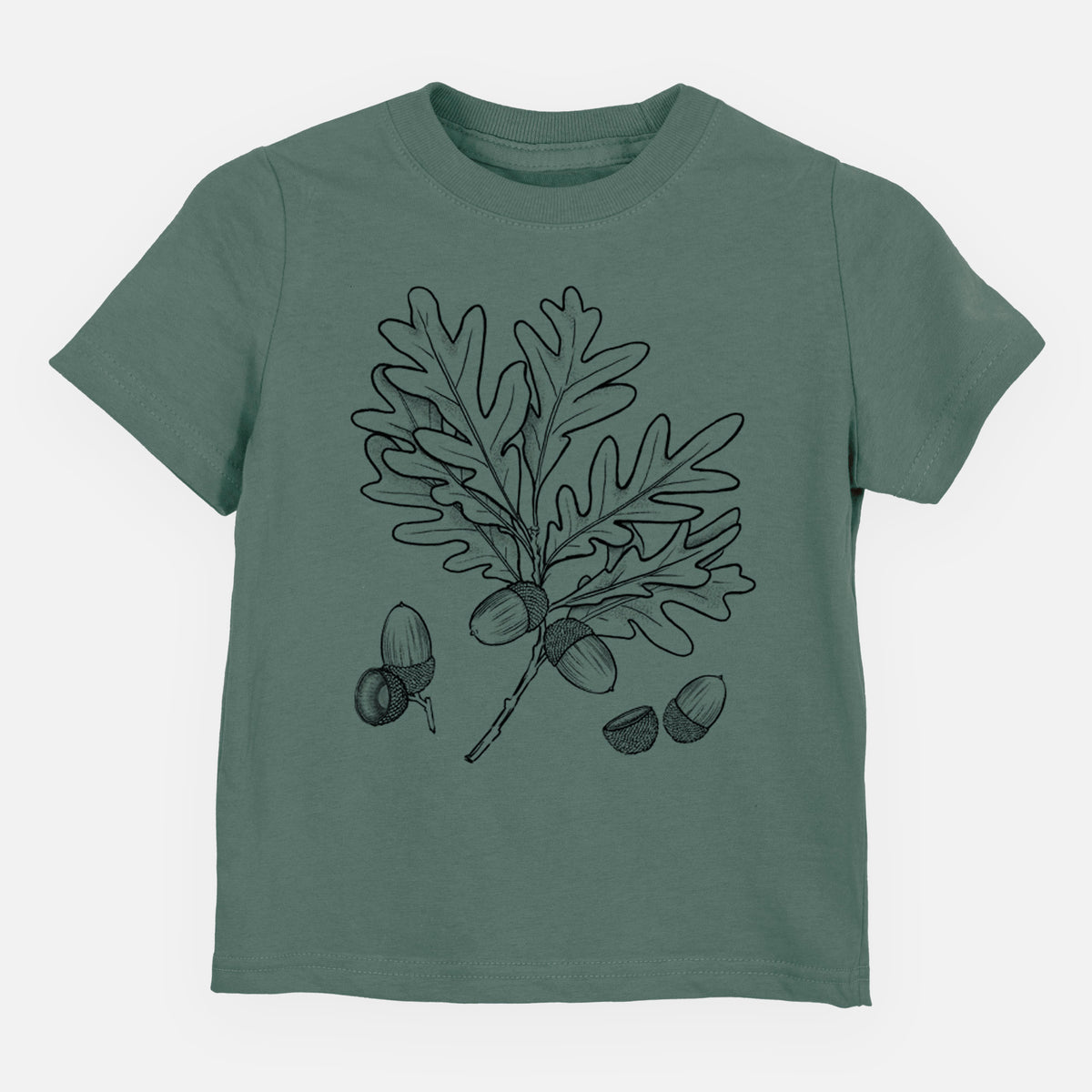 White Oak Branch with Acorns - Quercus alba - Toddler/Youth Shirt