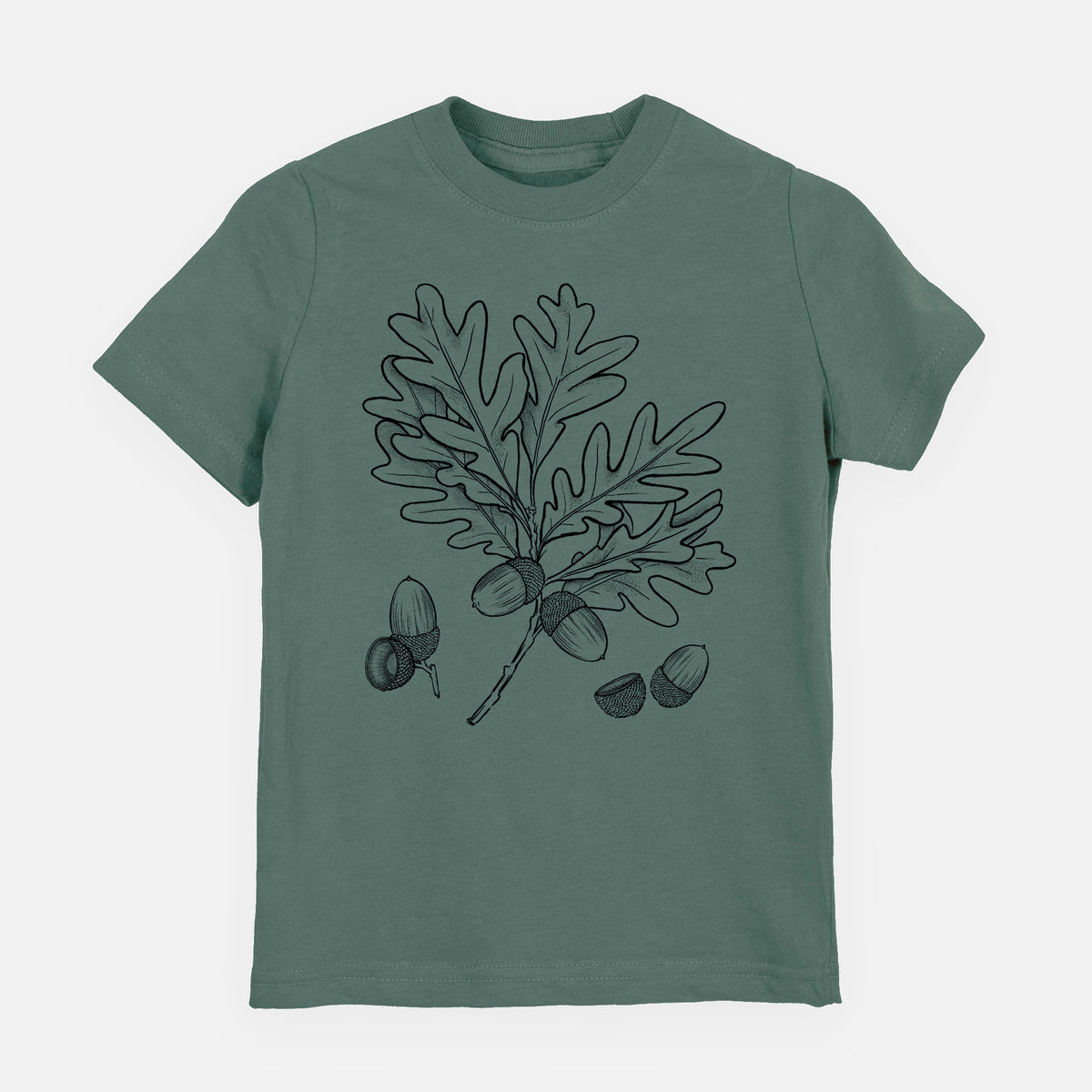 White Oak Branch with Acorns - Quercus alba - Toddler/Youth Shirt