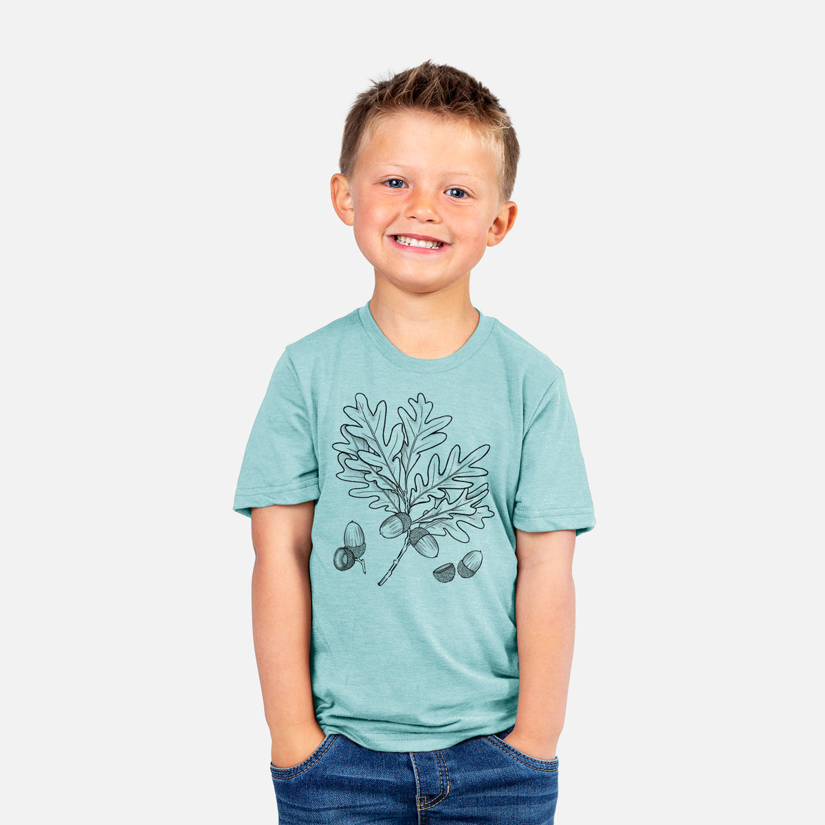 White Oak Branch with Acorns - Quercus alba - Toddler/Youth Shirt