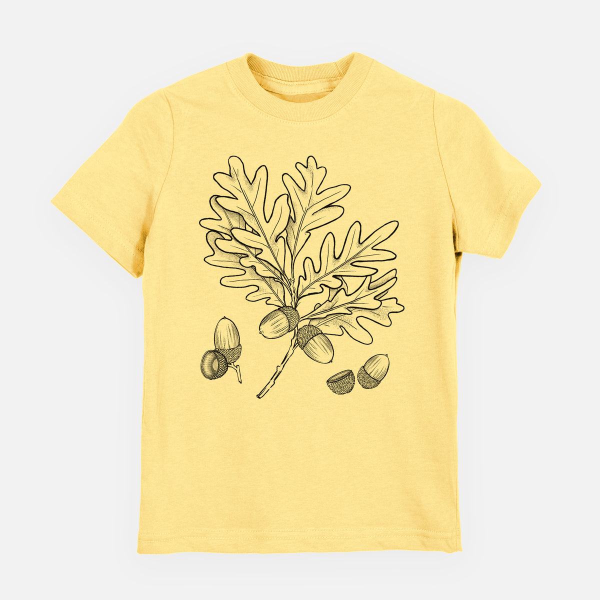 White Oak Branch with Acorns - Quercus alba - Toddler/Youth Shirt