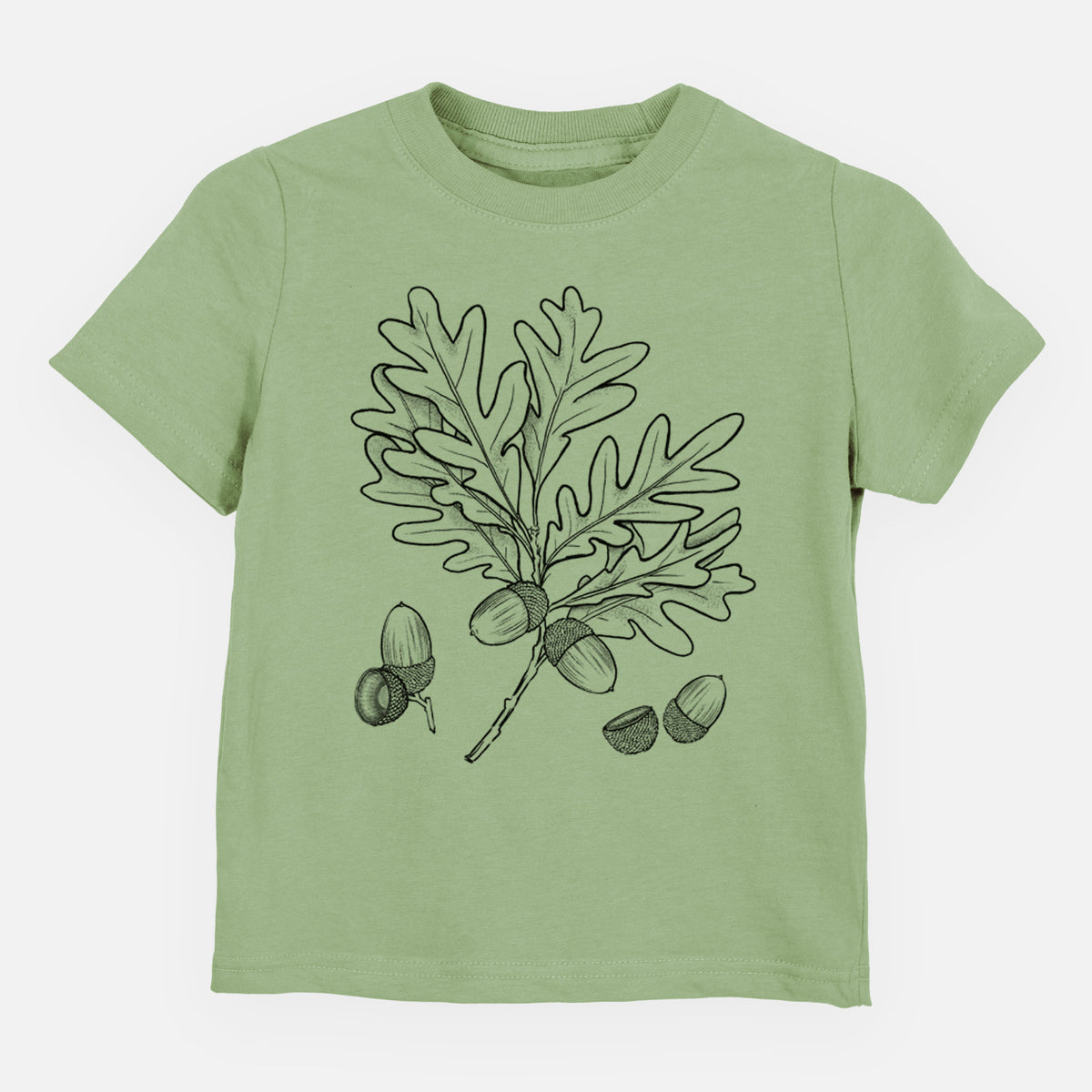 White Oak Branch with Acorns - Quercus alba - Toddler/Youth Shirt