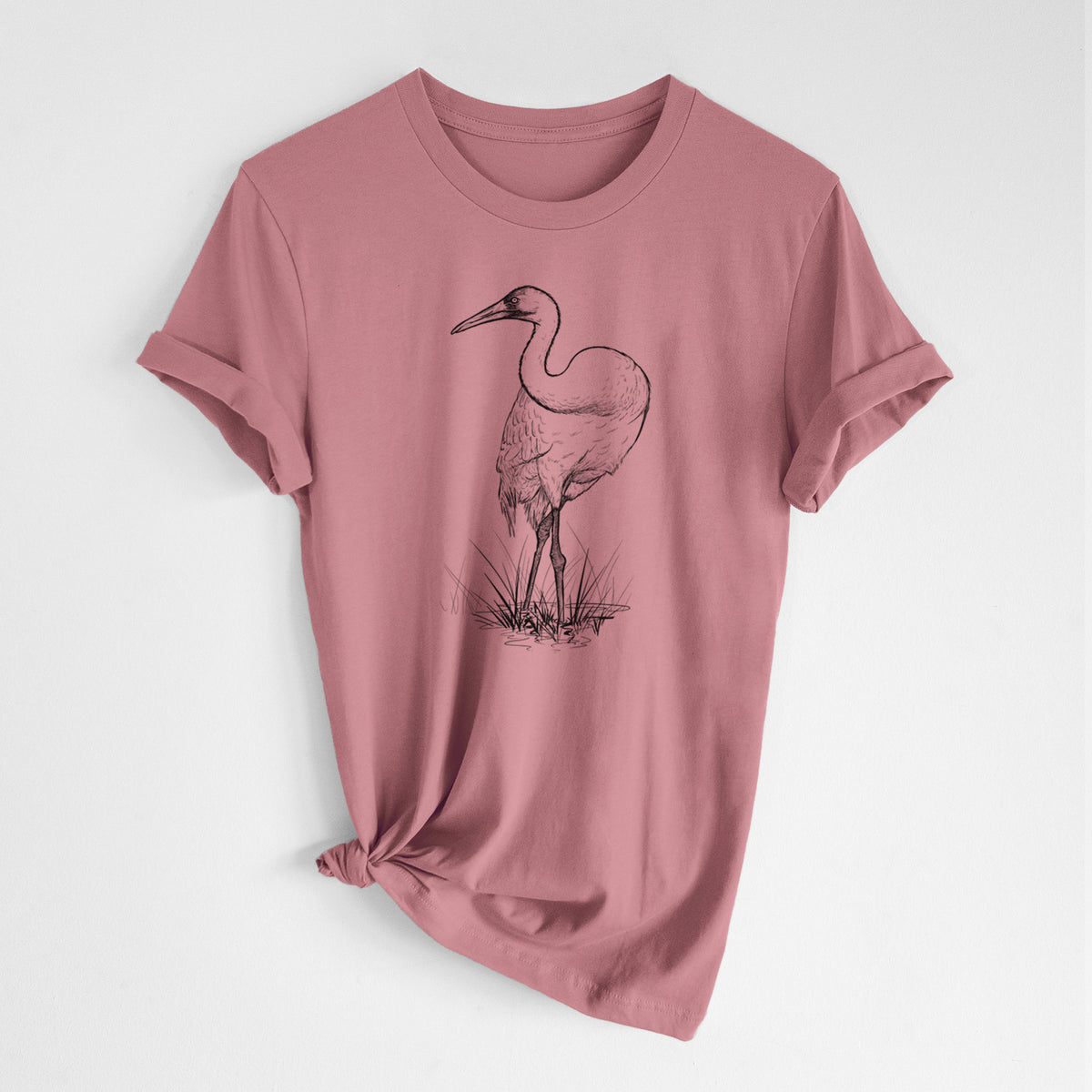 Whooping Crane - Grus americana - Lightweight 100% Cotton Unisex Crewneck