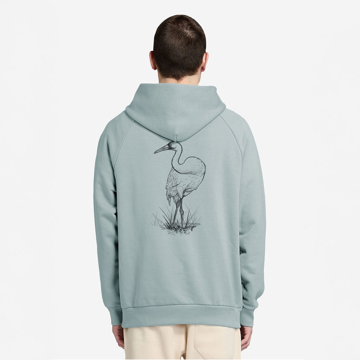 Whooping Crane - Grus americana - UltraLuxe Heavyweight French Terry Hoodie