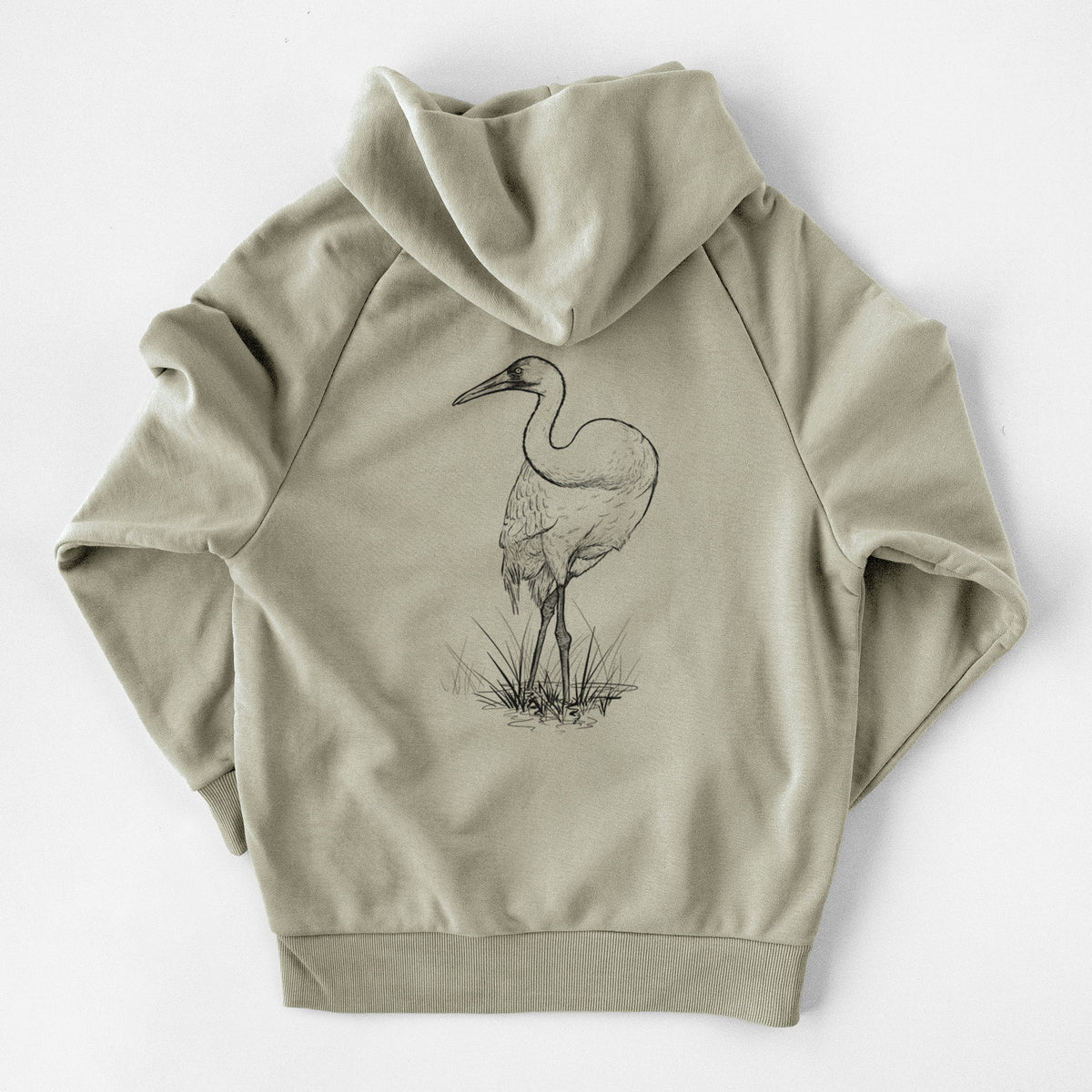 Whooping Crane - Grus americana - UltraLuxe Heavyweight French Terry Hoodie