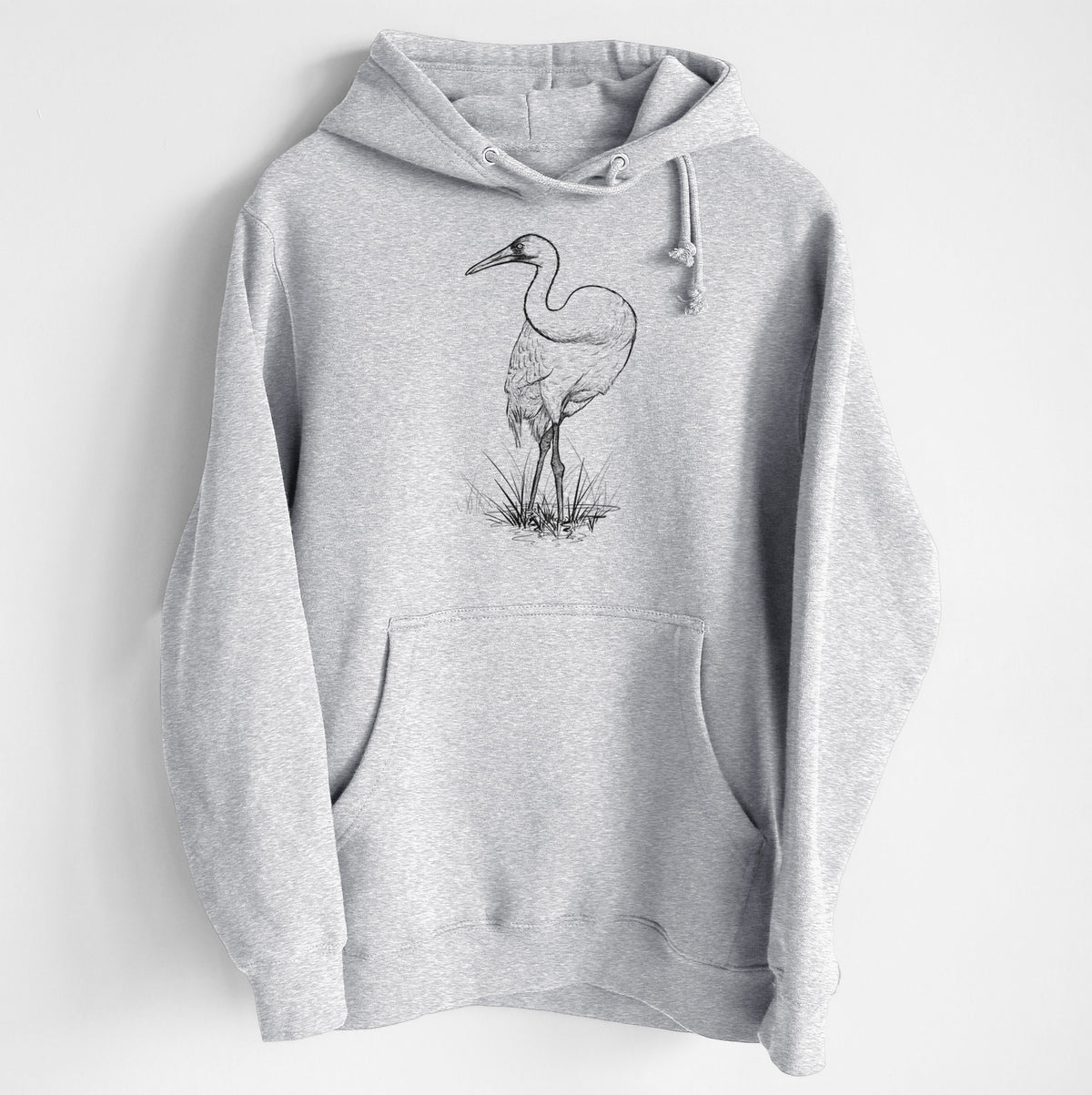 Whooping Crane - Grus americana - Heavyweight Fleece Hoodie