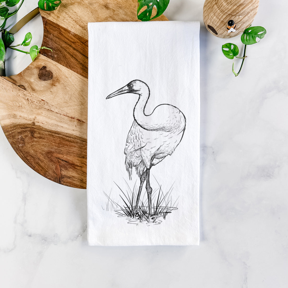 Whooping Crane - Grus americana Tea Towel