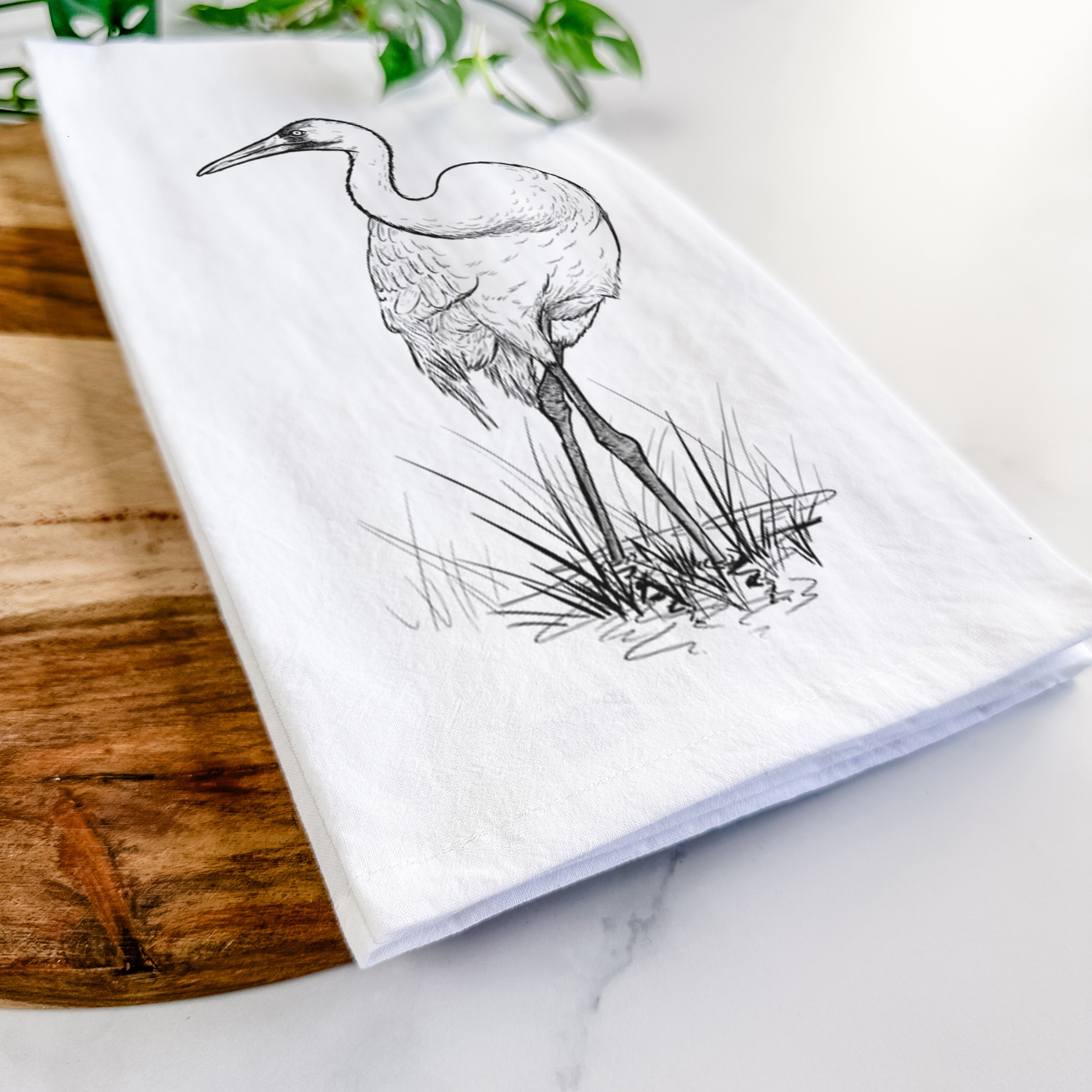 Whooping Crane - Grus americana Tea Towel