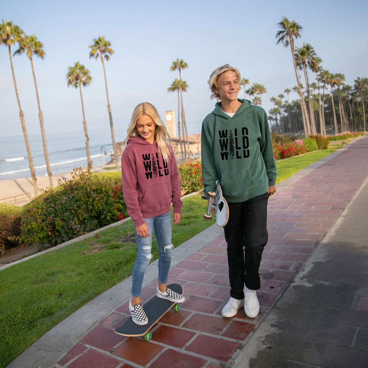 Sea Green Because Tees Youth Hoodie
