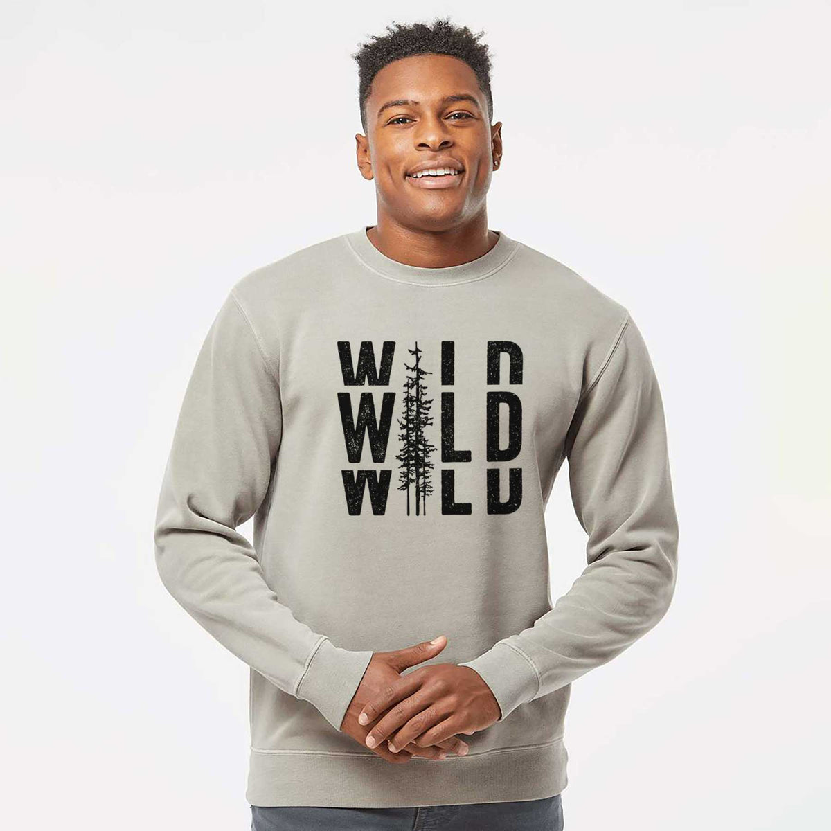 Wild - Unisex Pigment Dyed Crew Sweatshirt