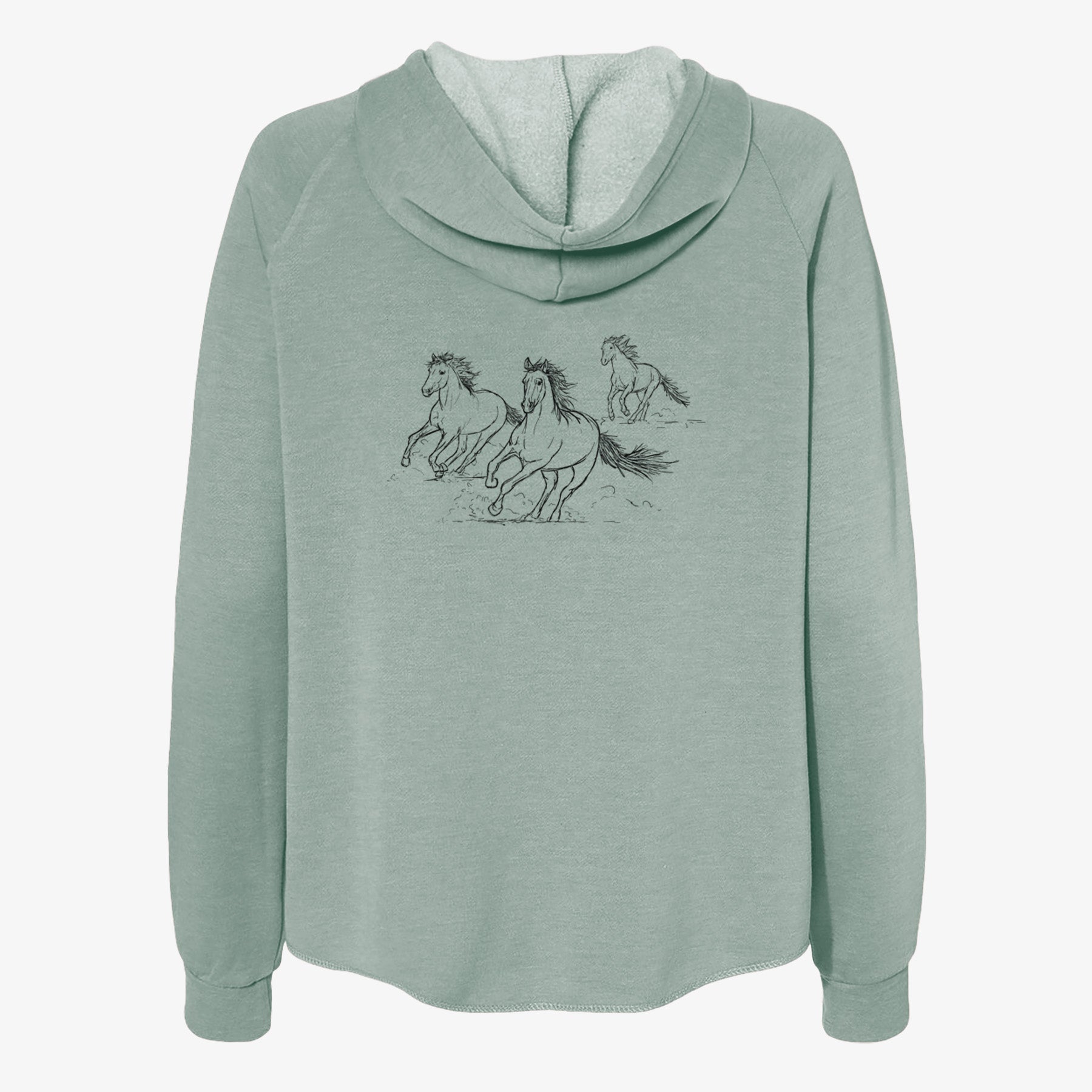 Wild Horses Running - Women's Cali Wave Zip-Up Sweatshirt