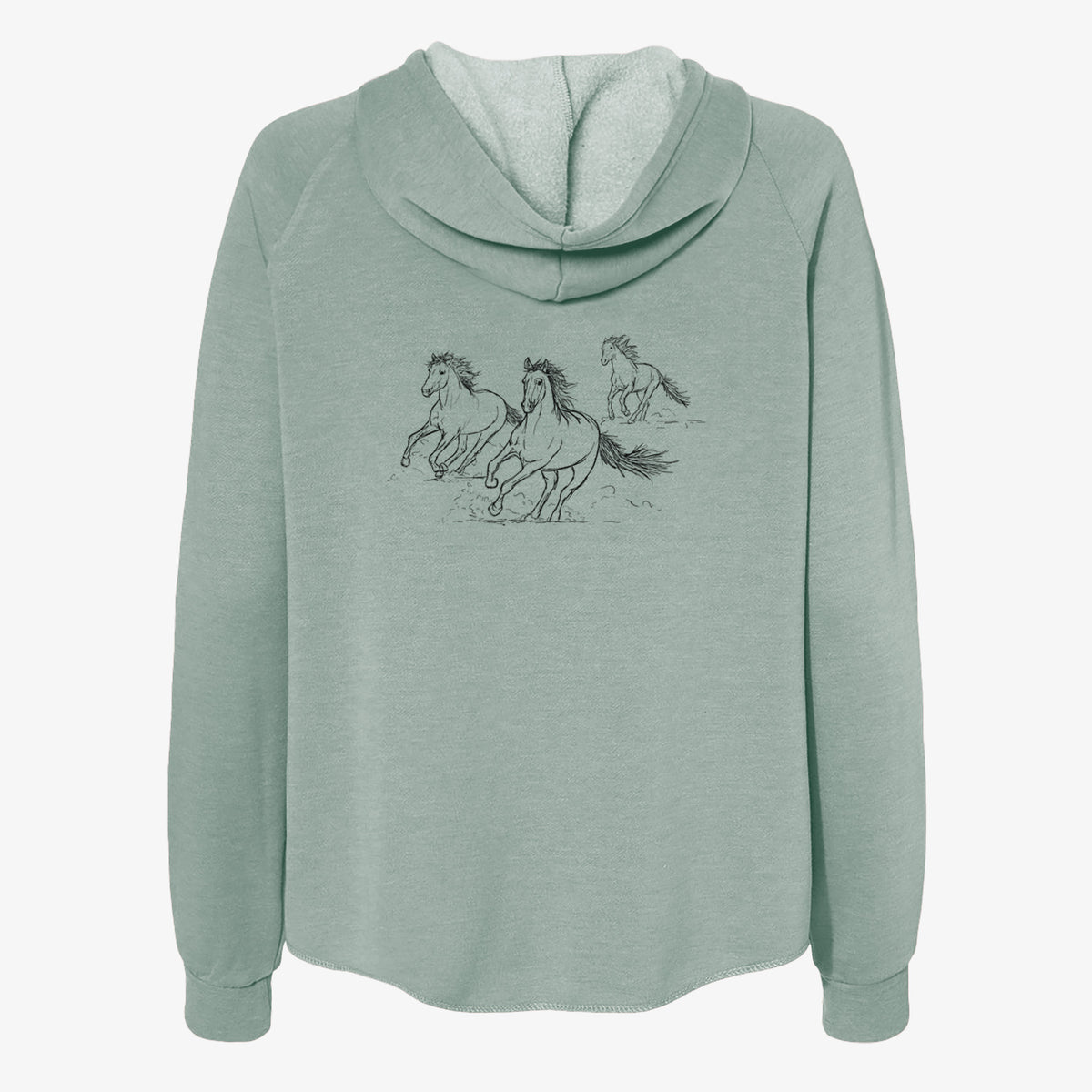 Wild Horses Running - Women's Cali Wave Zip-Up Sweatshirt