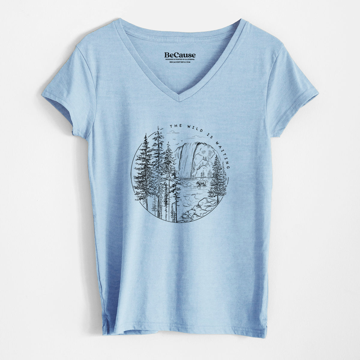 The Wild is Waiting - Women&#39;s 100% Recycled V-neck