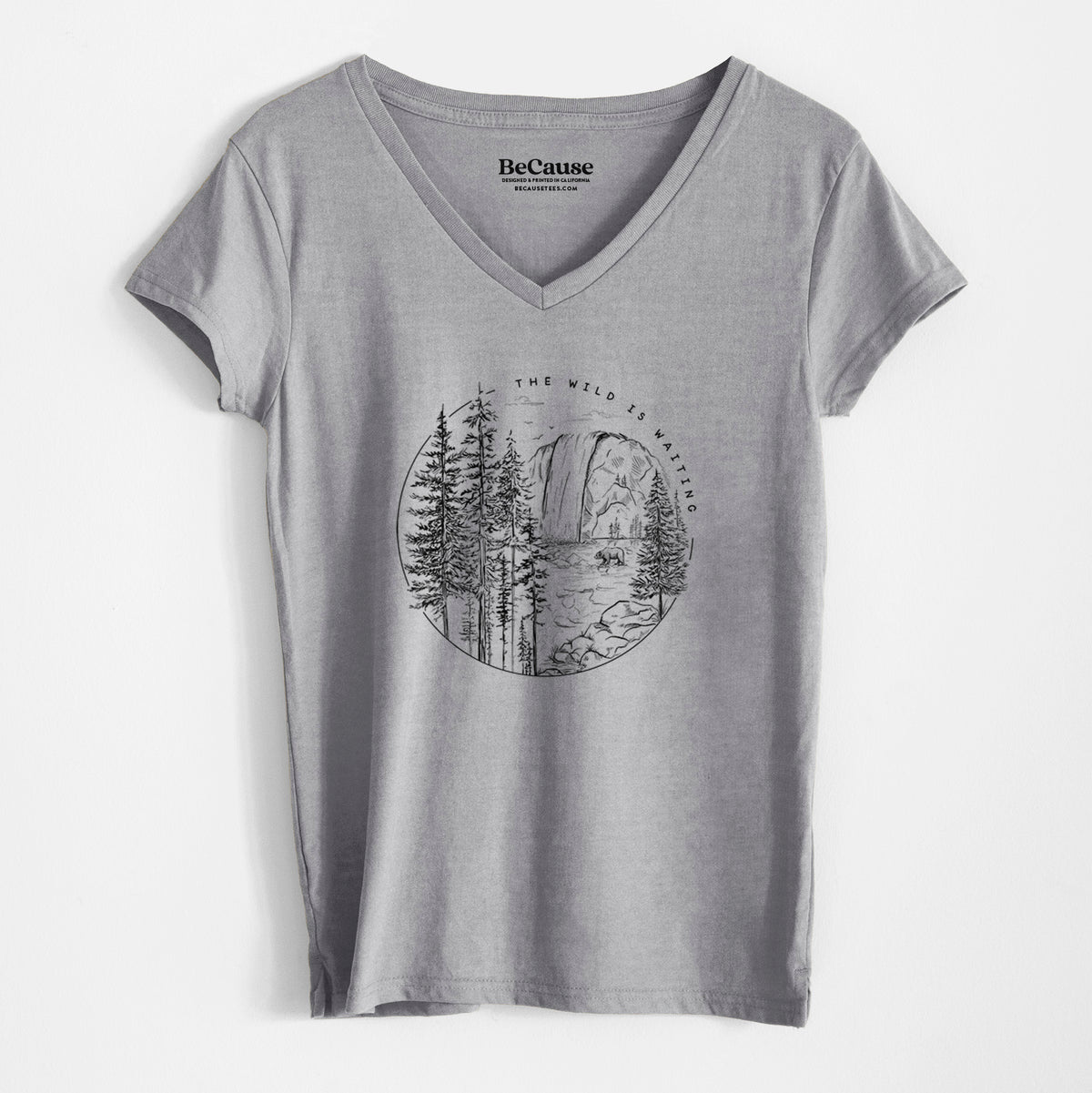 The Wild is Waiting - Women&#39;s 100% Recycled V-neck