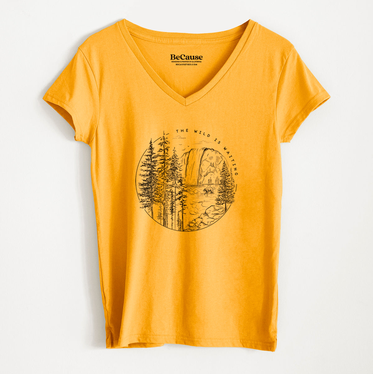 The Wild is Waiting - Women&#39;s 100% Recycled V-neck