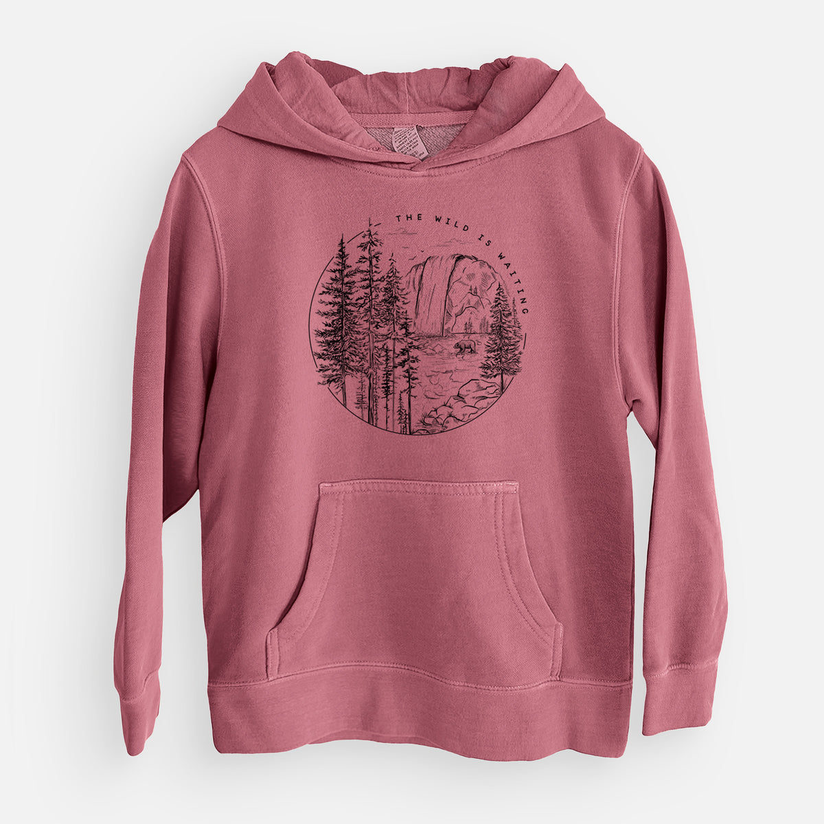 The Wild is Waiting - Youth Pigment Dyed Hoodie