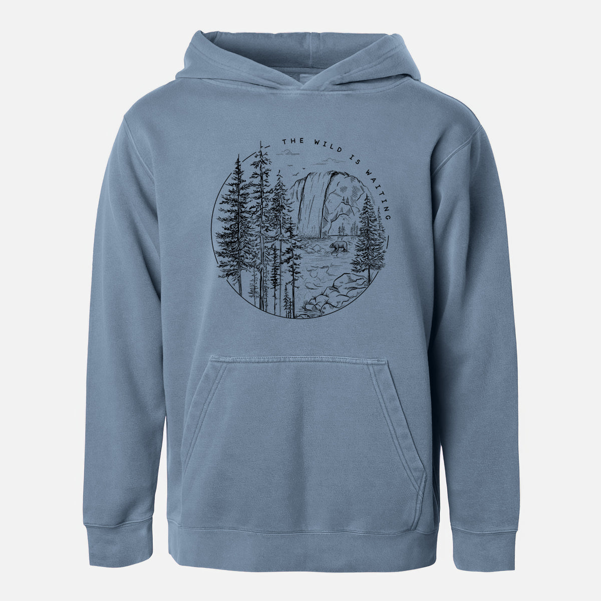 The Wild is Waiting - Youth Pigment Dyed Hoodie