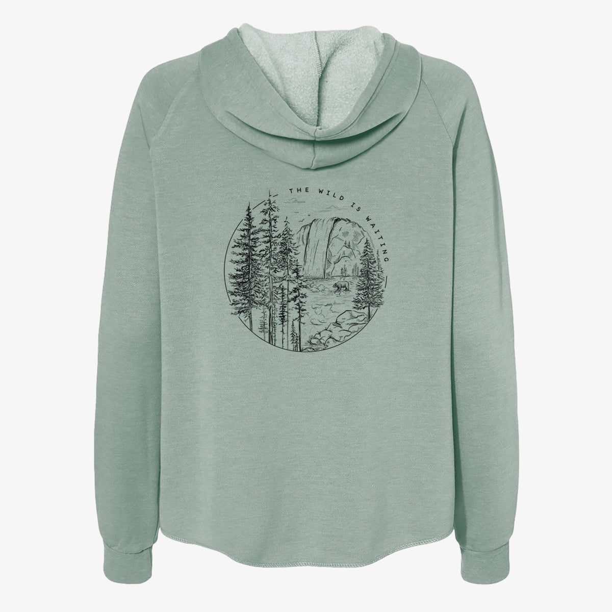 The Wild is Waiting - Women&#39;s Cali Wave Zip-Up Sweatshirt