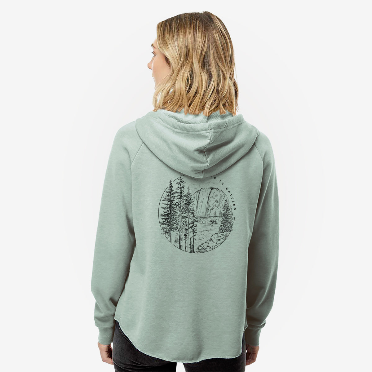 The Wild is Waiting - Women&#39;s Cali Wave Zip-Up Sweatshirt