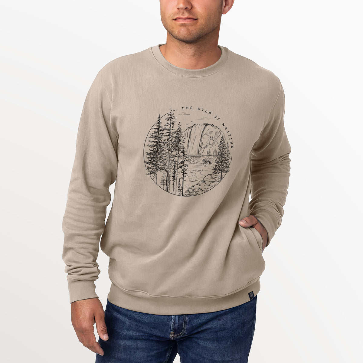 The Wild is Waiting  - Unisex Reclaimed Crewneck Sweatshirt