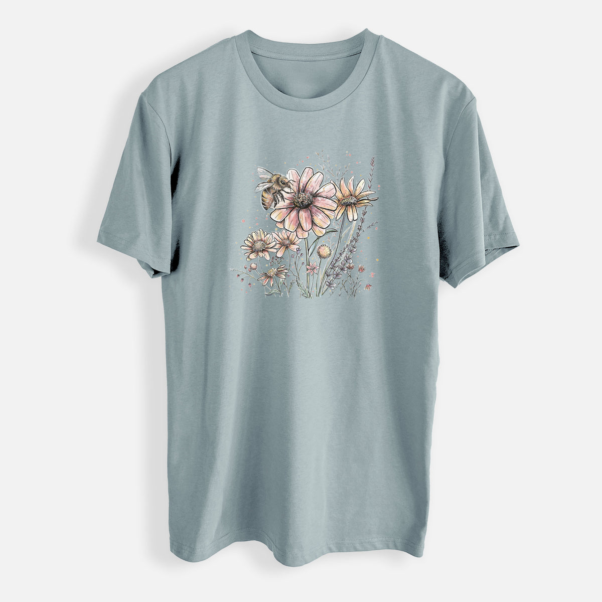 Bee with Wildflowers - Mens Everyday Staple Tee