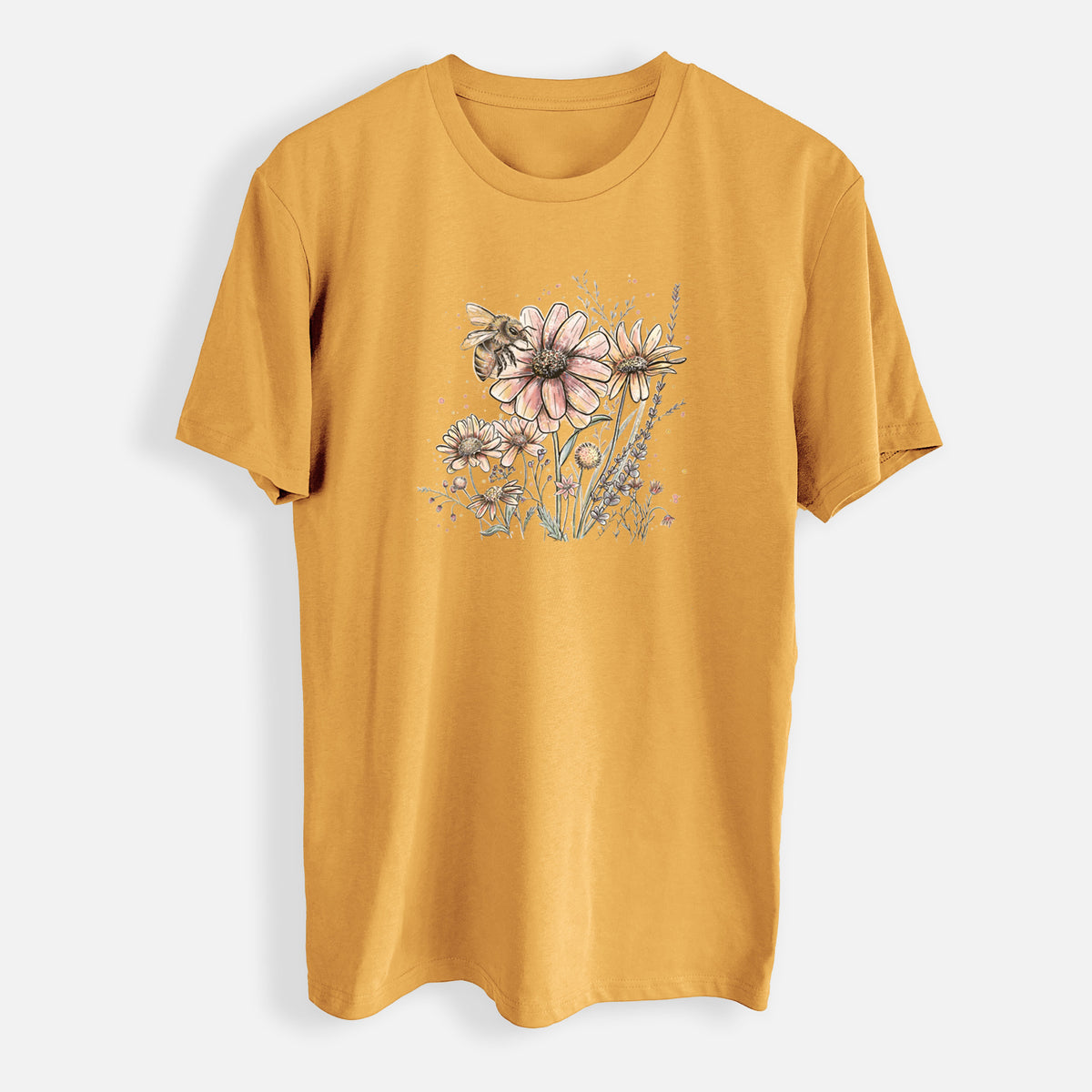 Bee with Wildflowers - Mens Everyday Staple Tee