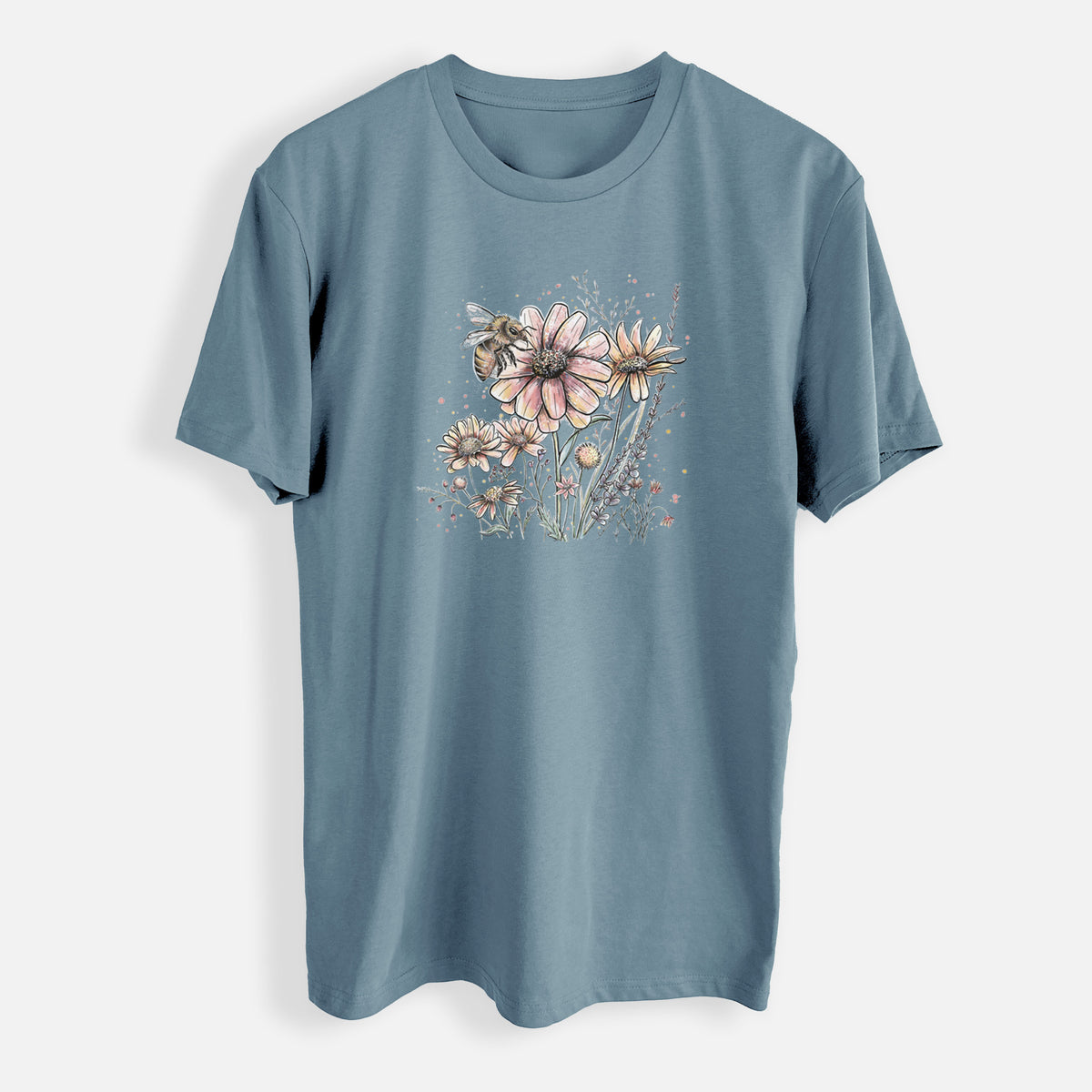 Bee with Wildflowers - Mens Everyday Staple Tee