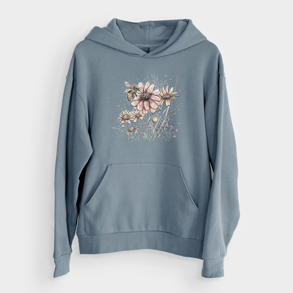 Bee with Wildflowers  - Bodega Midweight Hoodie