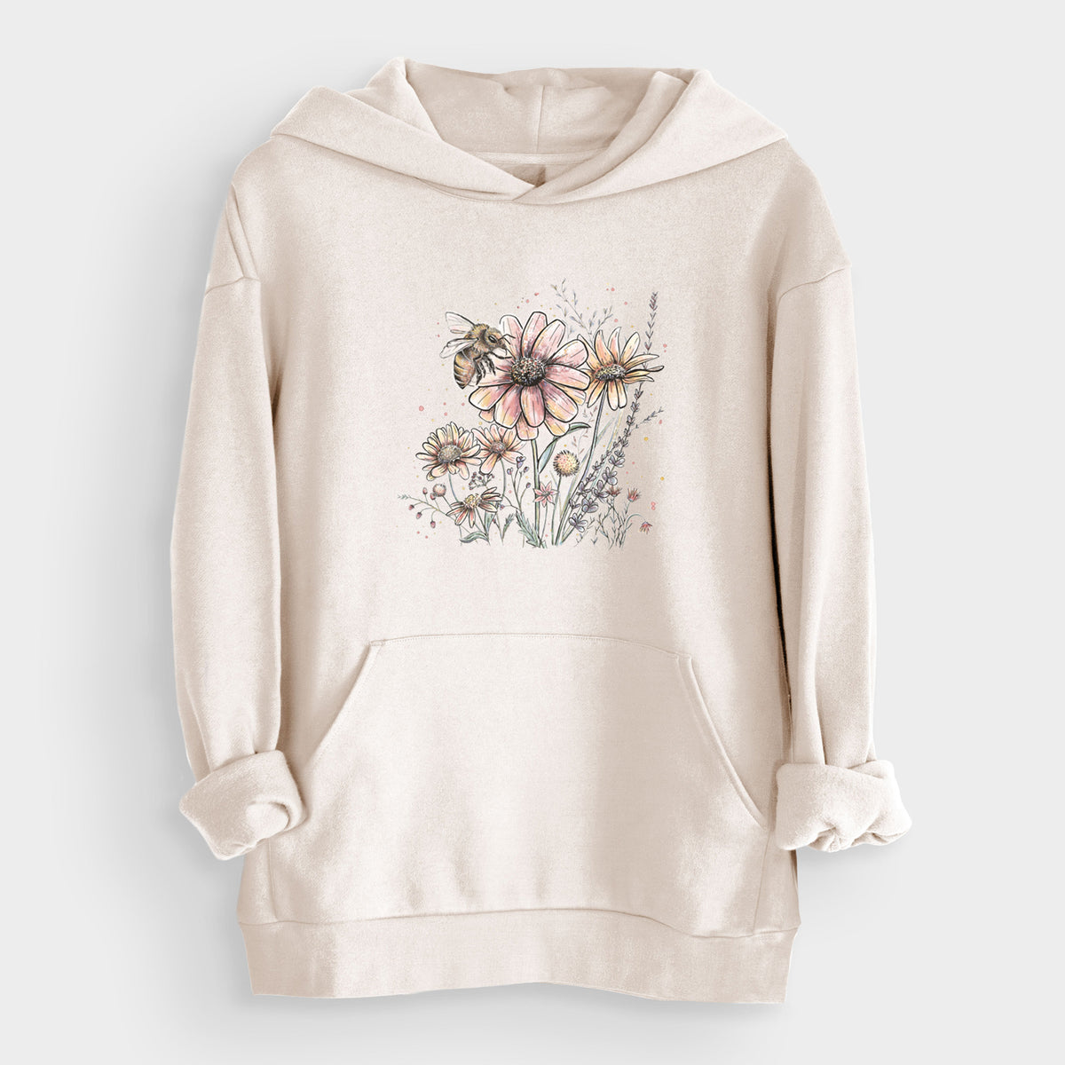 Bee with Wildflowers  - Bodega Midweight Hoodie