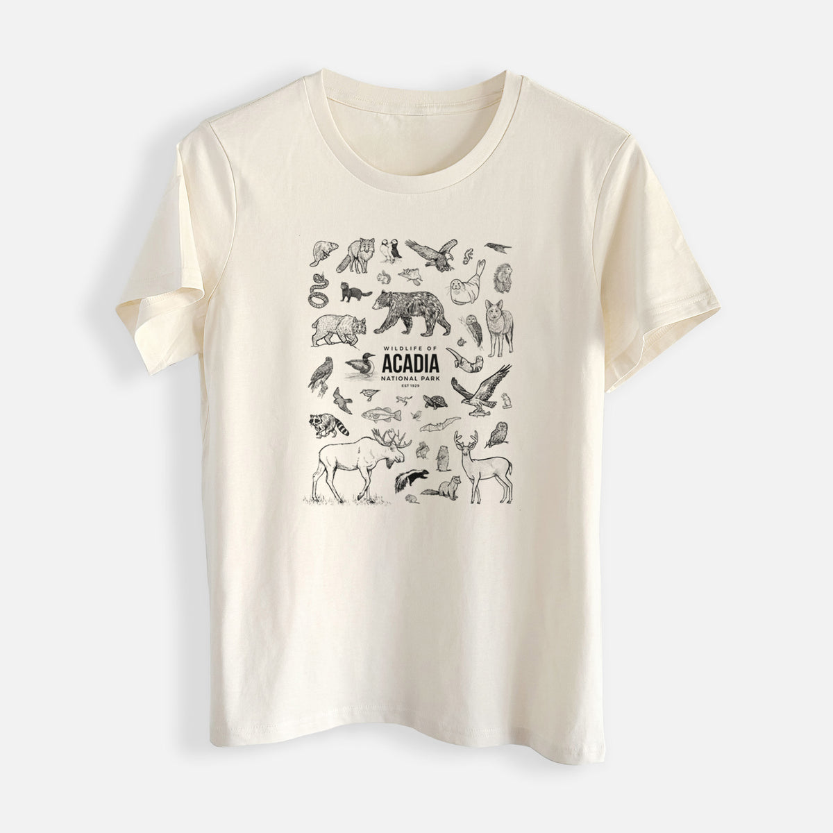 Wildlife of Acadia National Park - Womens Everyday Maple Tee