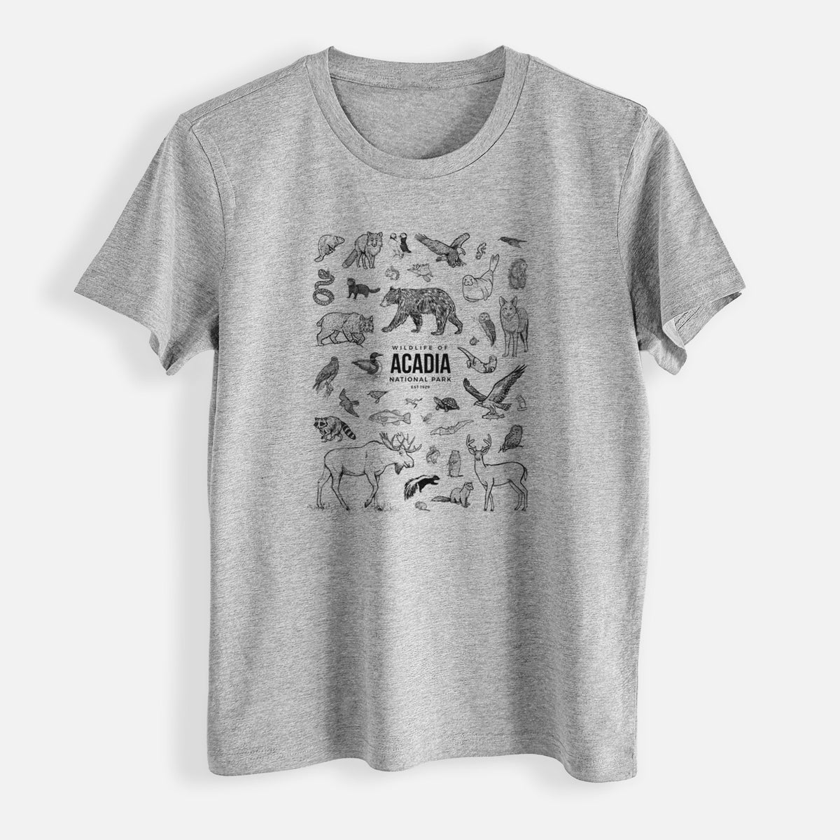 Wildlife of Acadia National Park - Womens Everyday Maple Tee