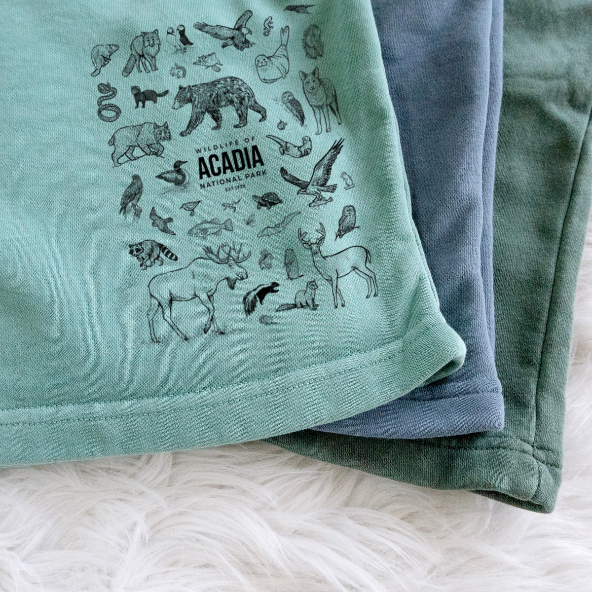 Wildlife of Acadia National Park - Unisex Pigment Dyed Shorts