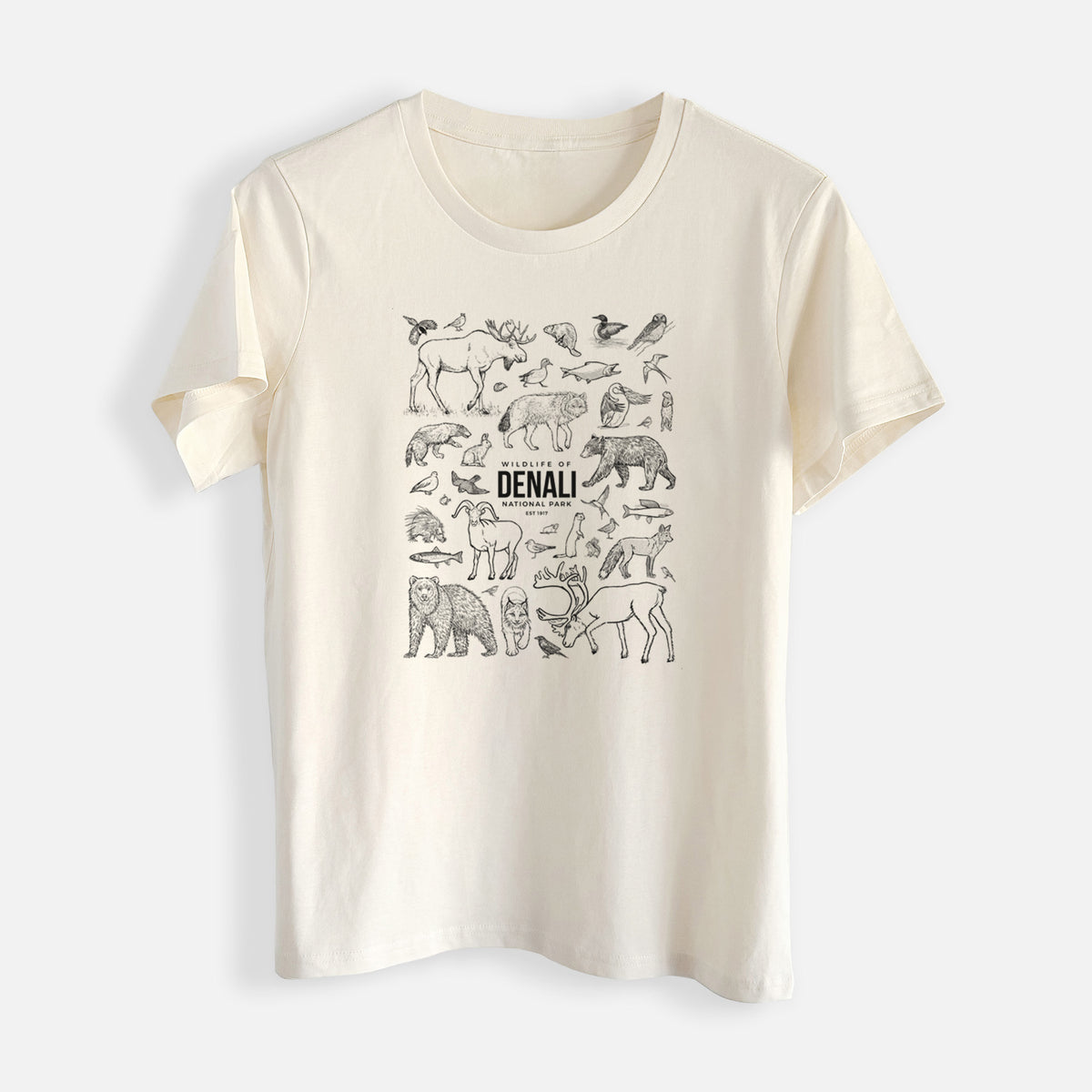 Wildlife of Denali National Park - Womens Everyday Maple Tee