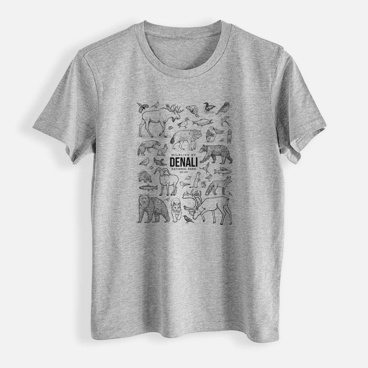 Wildlife of Denali National Park - Womens Everyday Maple Tee