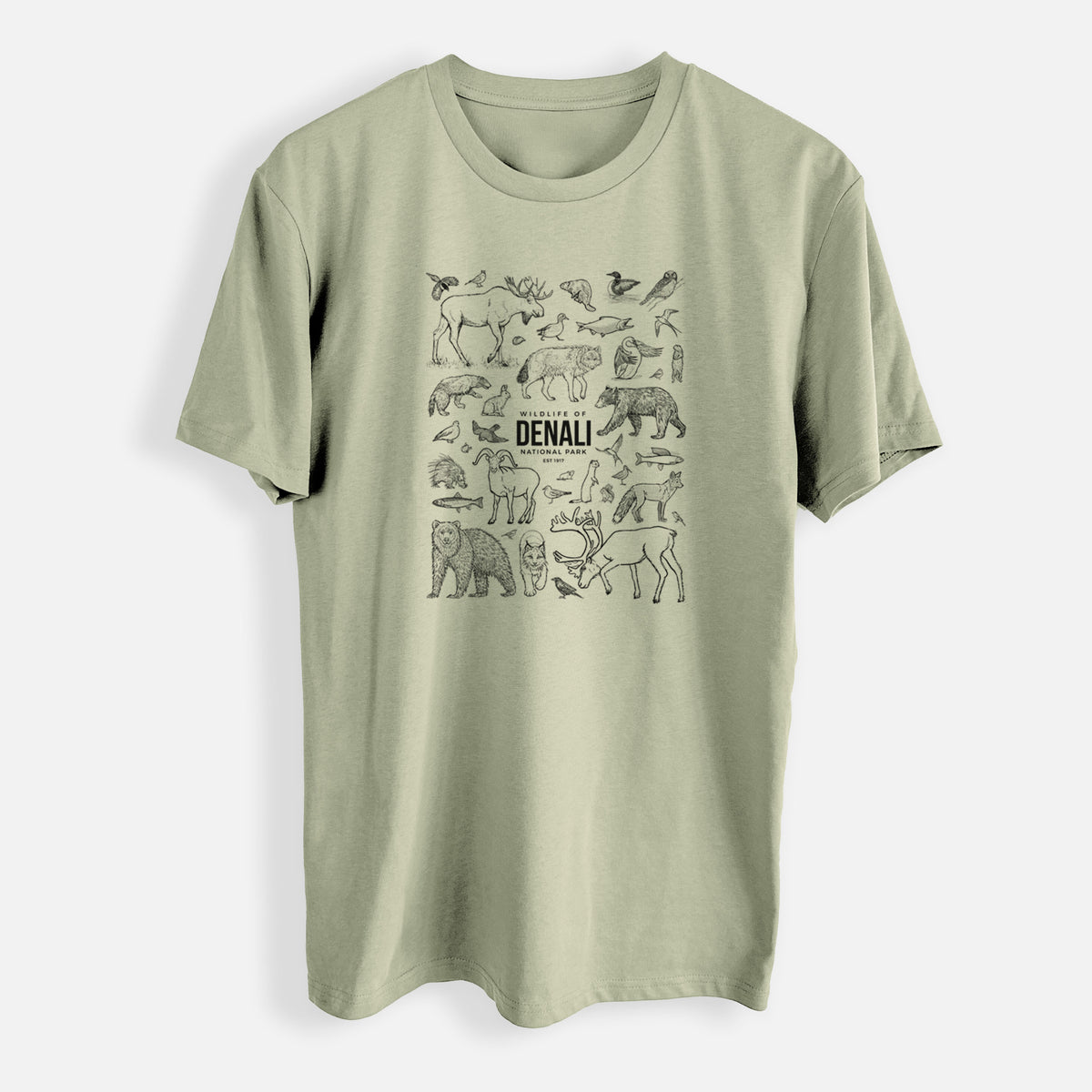 Wildlife of Denali National Park - Mens Everyday Staple Tee