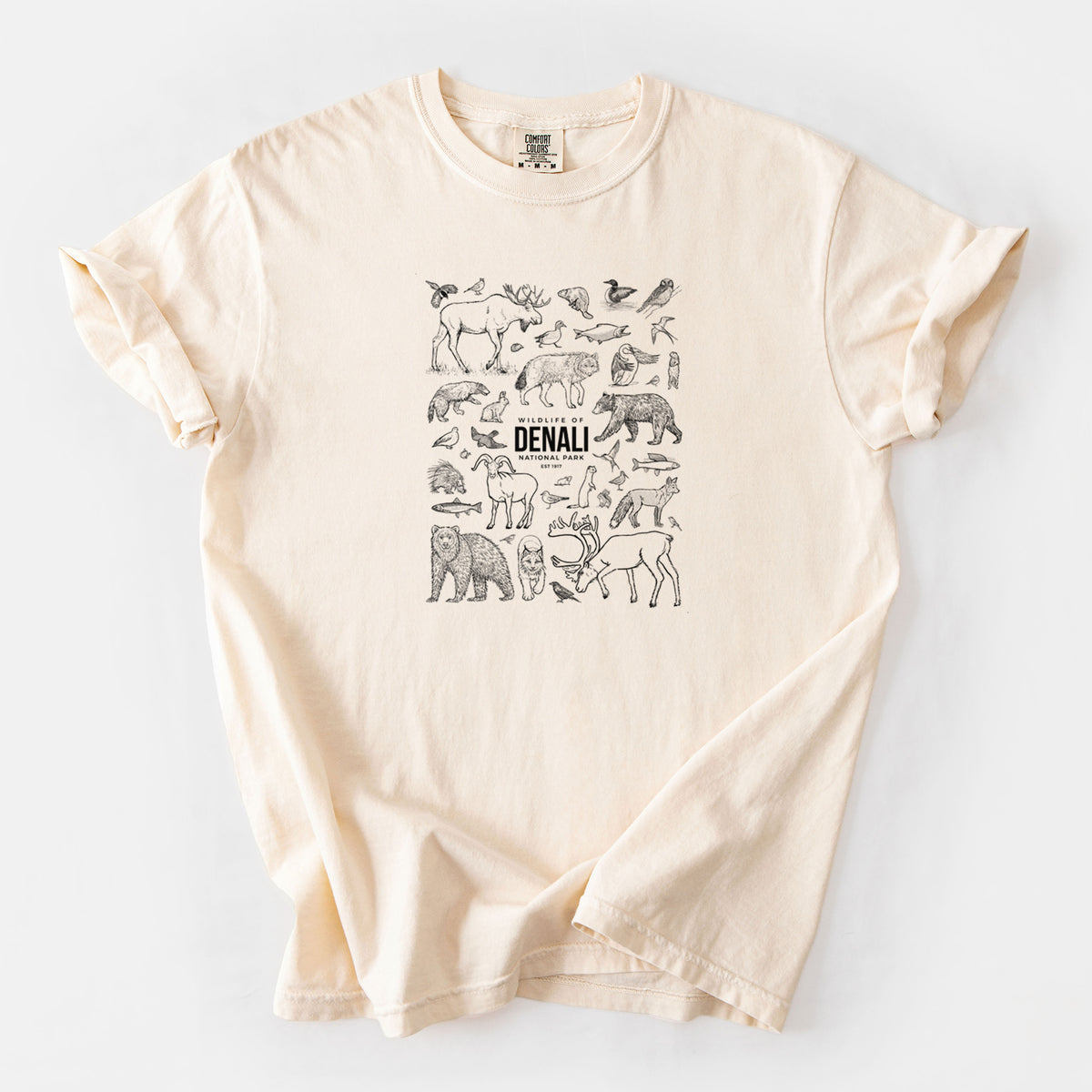Wildlife of Denali National Park - Unisex Comfort Colors Garment-Dyed Heavyweight T-shirt