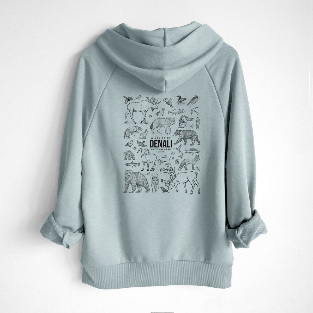 Wildlife of Denali National Park - UltraLuxe Heavyweight French Terry Hoodie