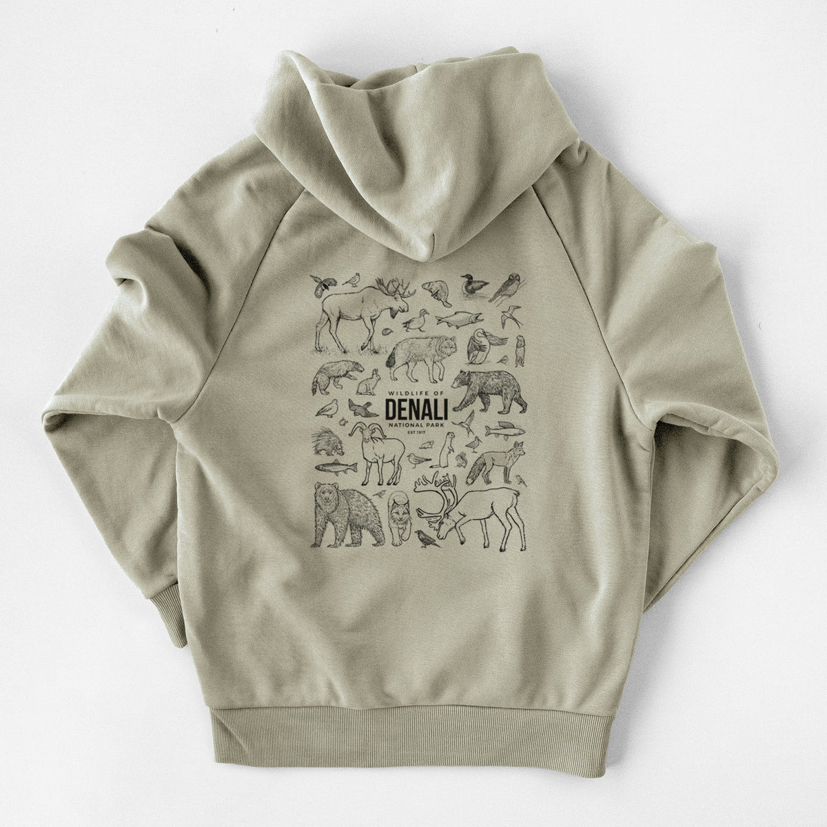 Wildlife of Denali National Park - UltraLuxe Heavyweight French Terry Hoodie