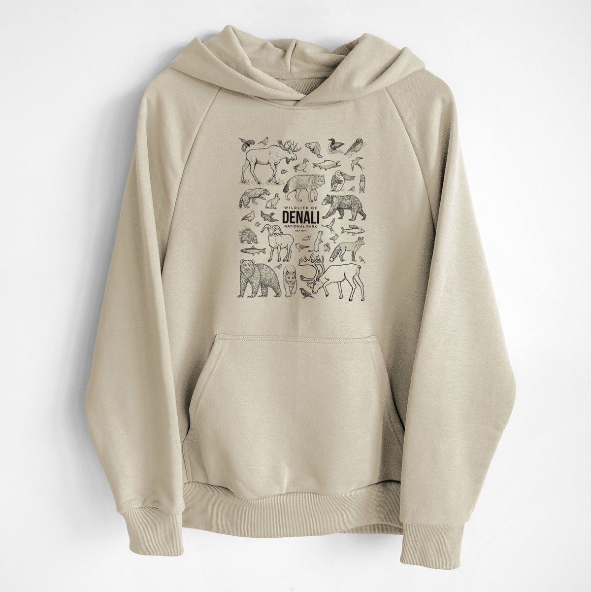 Wildlife of Denali National Park - UltraLuxe Heavyweight French Terry Hoodie