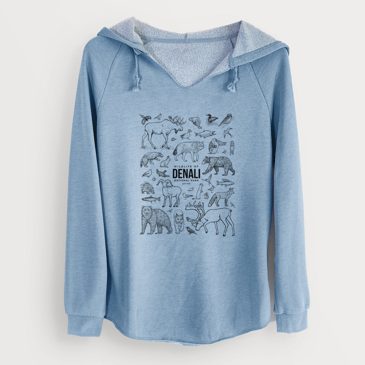 Wildlife of Denali National Park - Cali Wave Hooded Sweatshirt