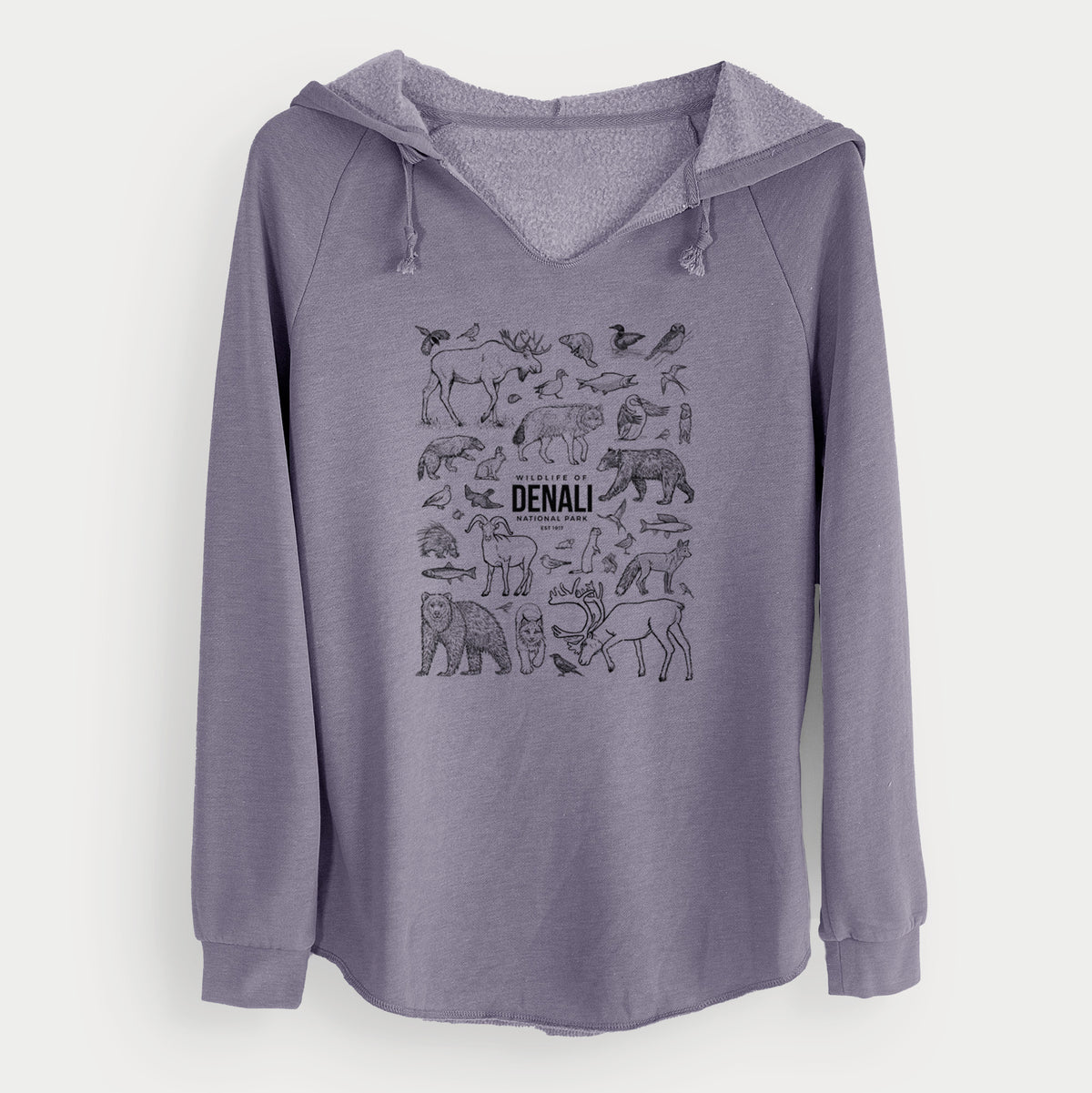 Wildlife of Denali National Park - Cali Wave Hooded Sweatshirt
