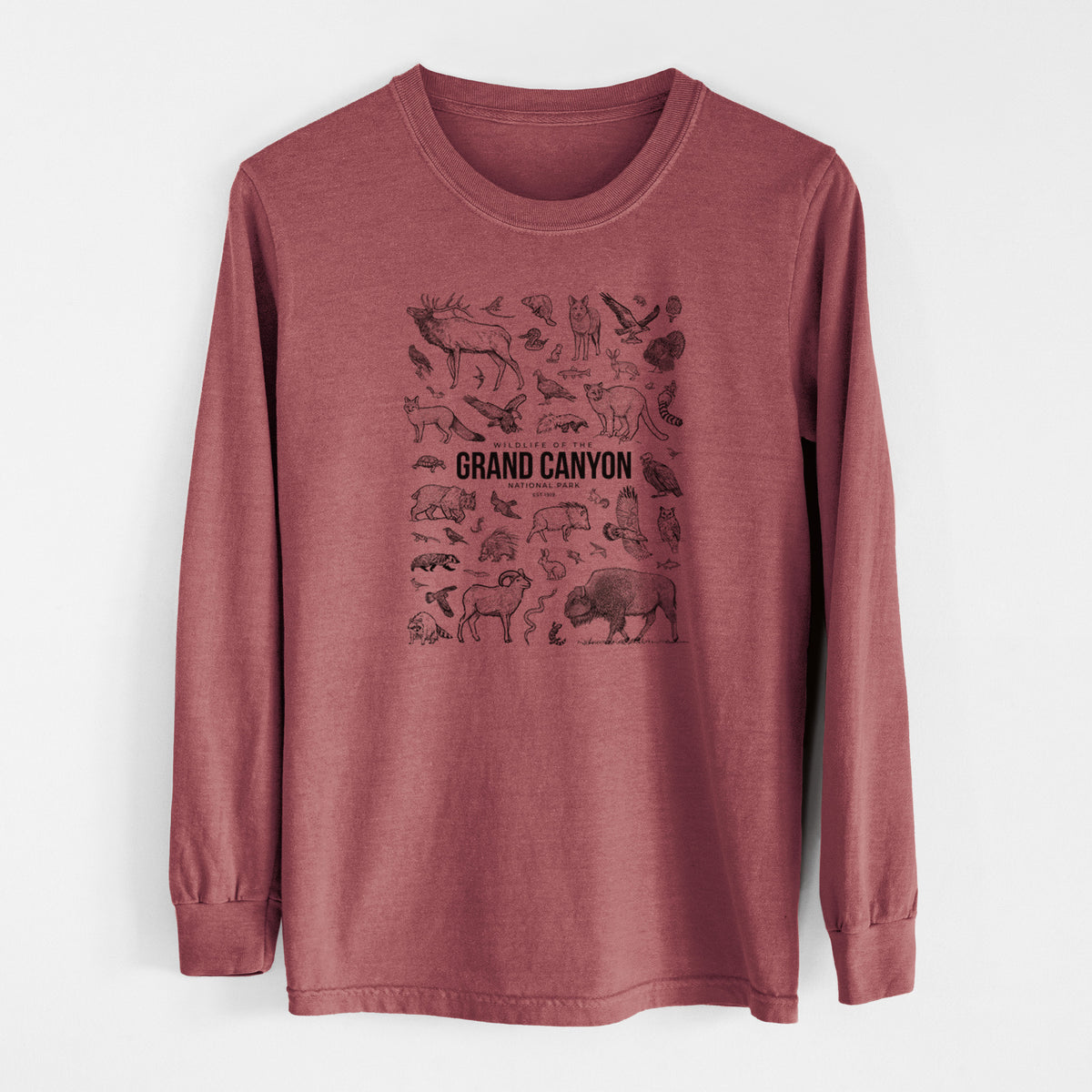 Wildlife of the Grand Canyon National Park - Unisex Comfort Colors 100% Cotton Long Sleeve
