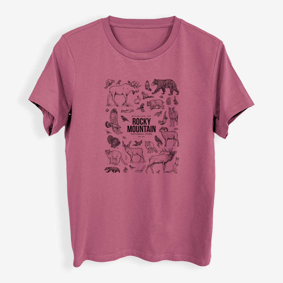 Wildlife of the Rocky Mountain National Park - Womens Everyday Maple Tee