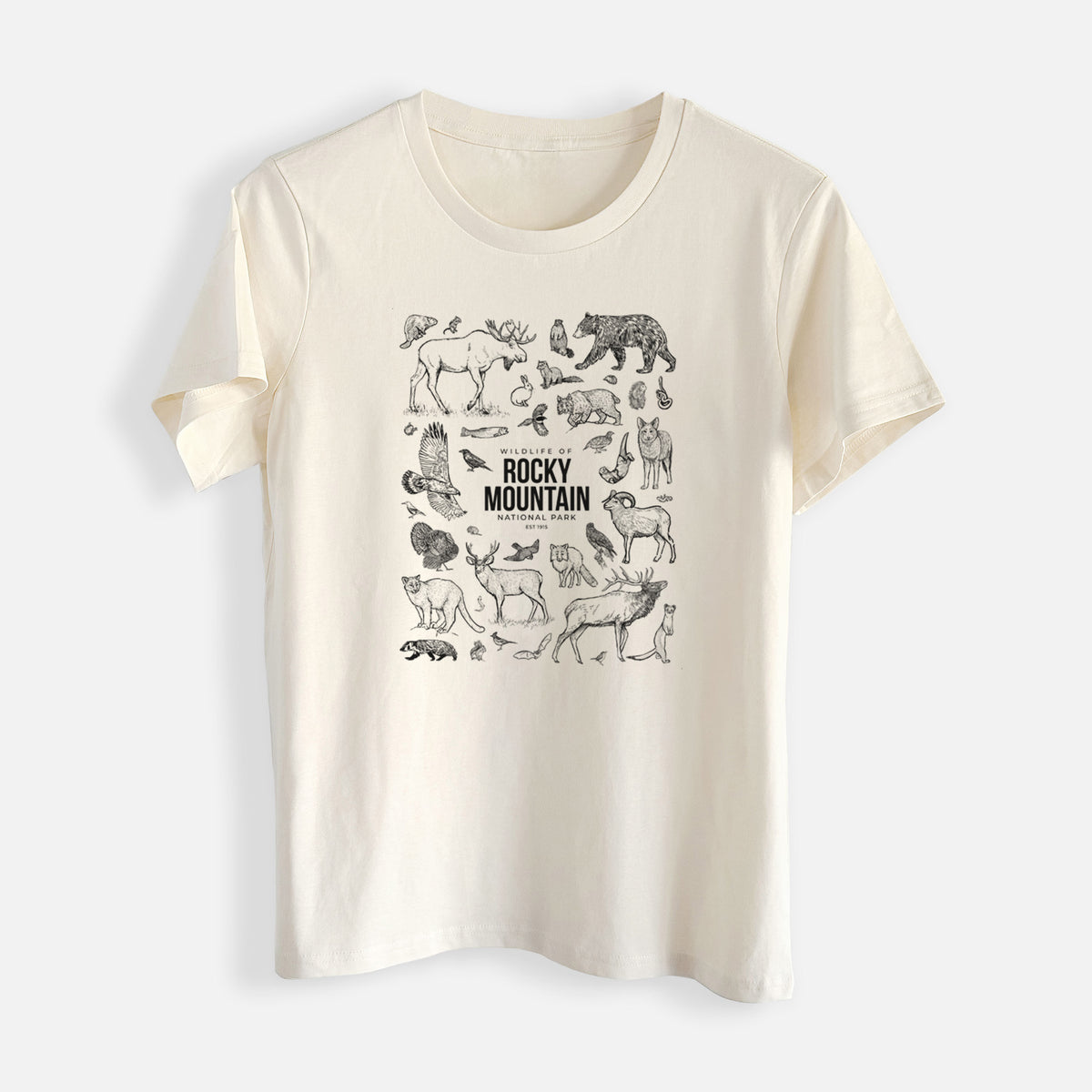 Wildlife of the Rocky Mountain National Park - Womens Everyday Maple Tee