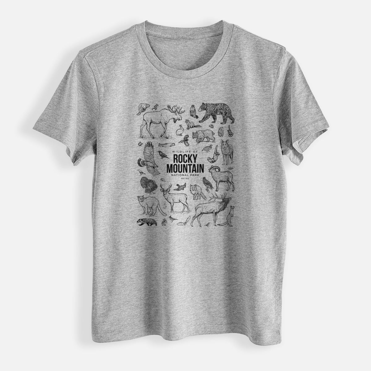 Wildlife of the Rocky Mountain National Park - Womens Everyday Maple Tee