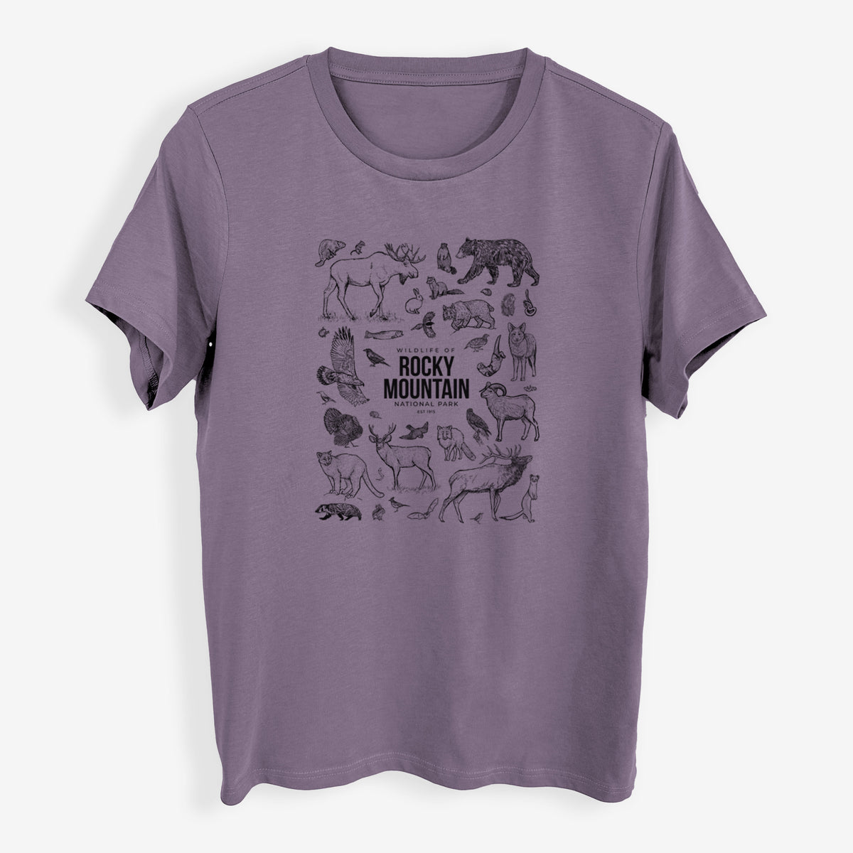 Wildlife of the Rocky Mountain National Park - Womens Everyday Maple Tee