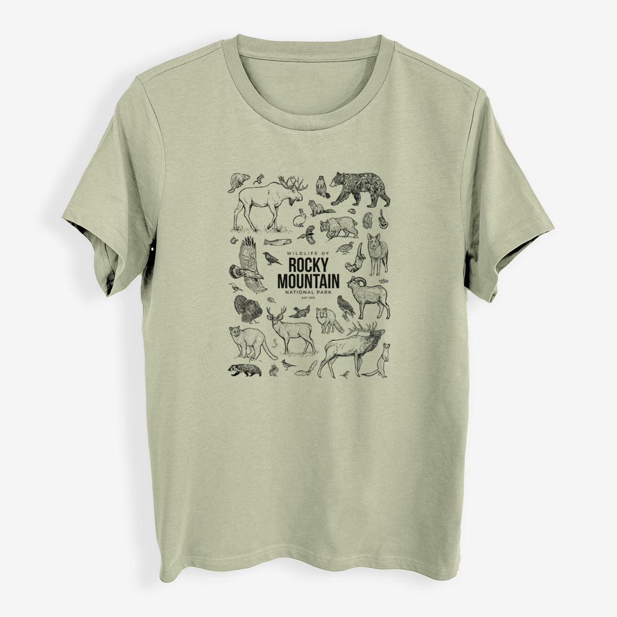 Wildlife of the Rocky Mountain National Park - Womens Everyday Maple Tee