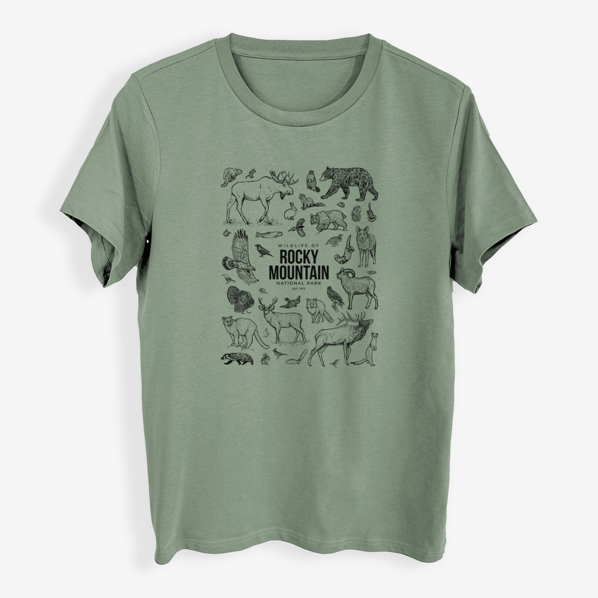 Wildlife of the Rocky Mountain National Park - Womens Everyday Maple Tee