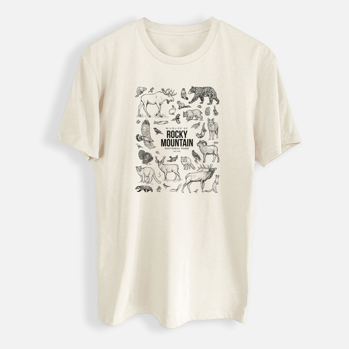 Wildlife of the Rocky Mountain National Park - Mens Everyday Staple Tee