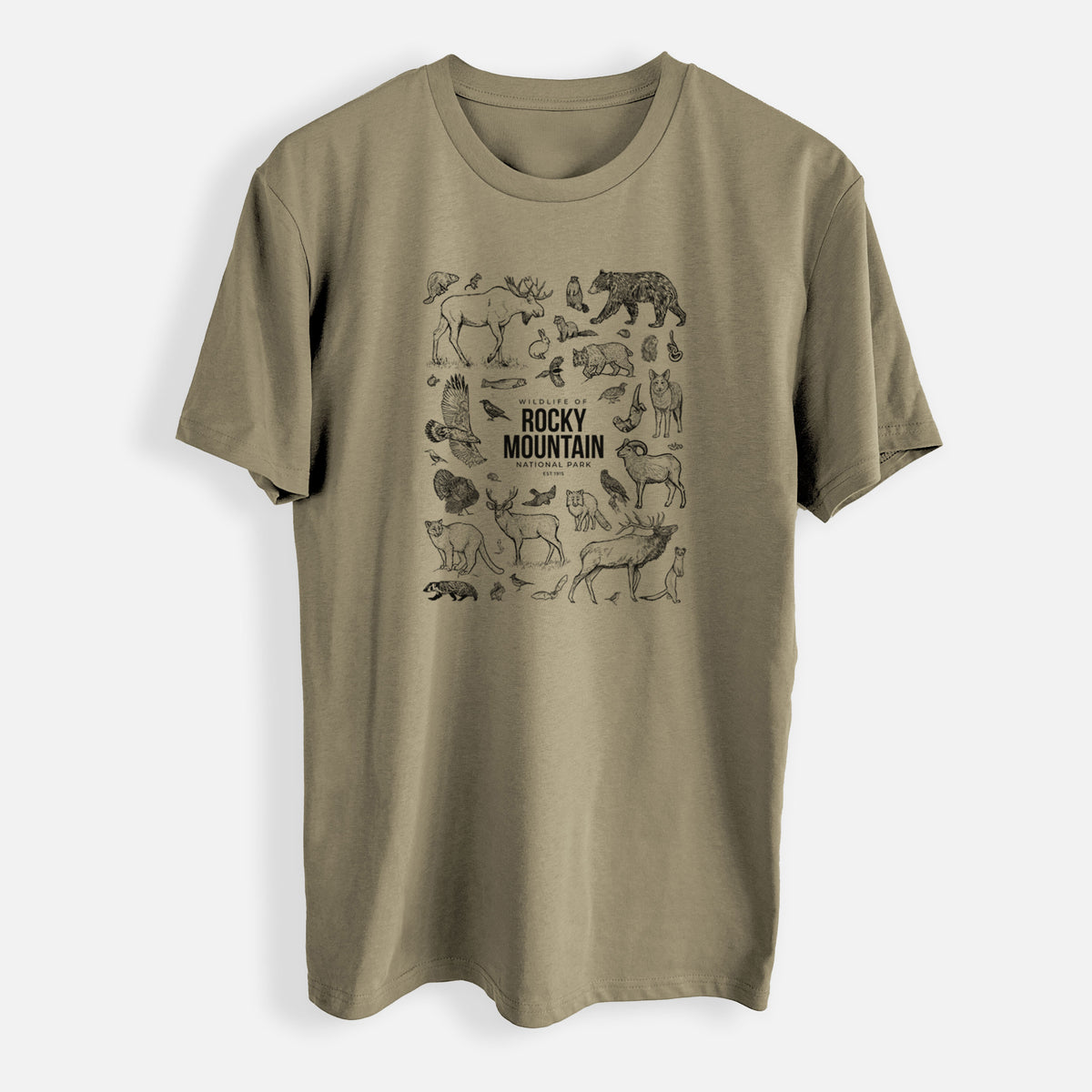 Wildlife of the Rocky Mountain National Park - Mens Everyday Staple Tee