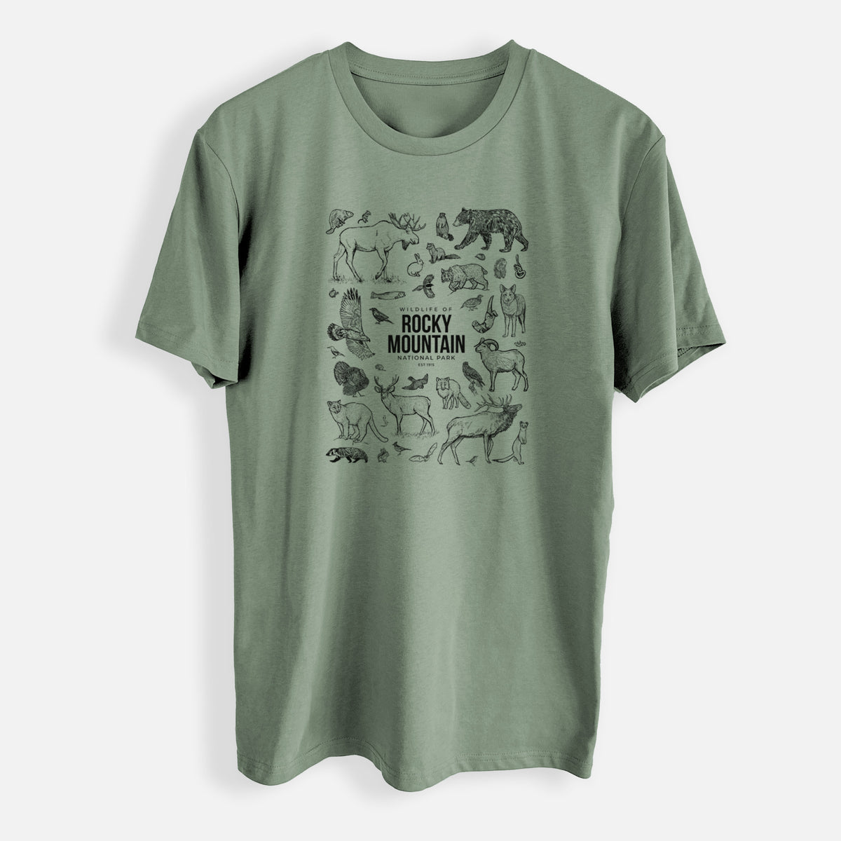 Wildlife of the Rocky Mountain National Park - Mens Everyday Staple Tee